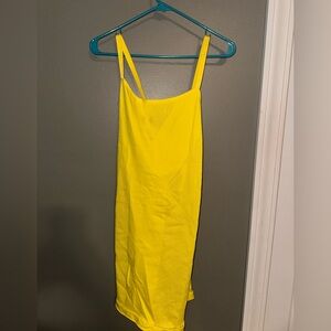 Yitty yellow bodycon cutout dress